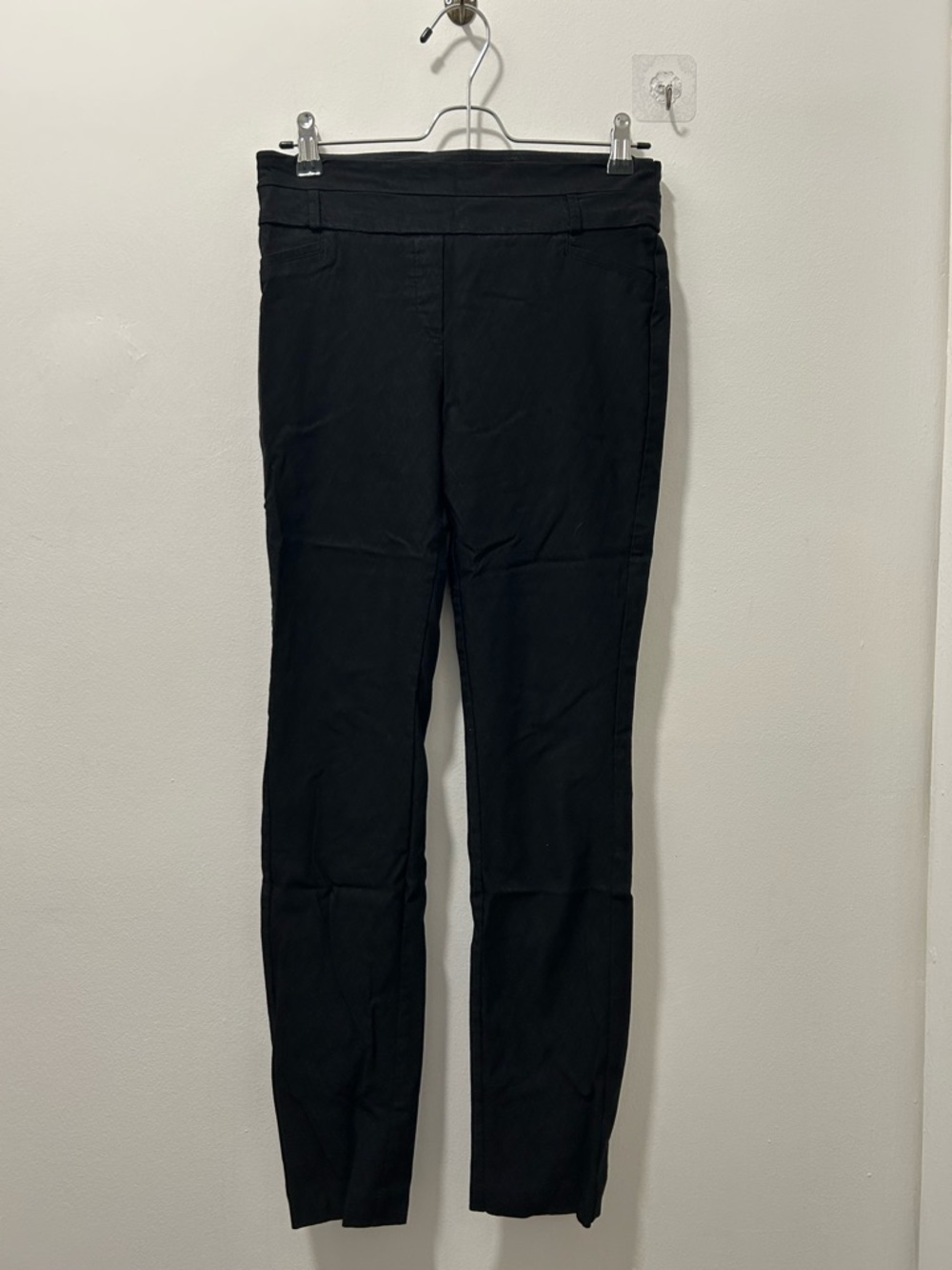 Black Slim-Fit Stretch Pants